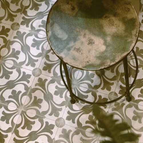 modern country floors in green